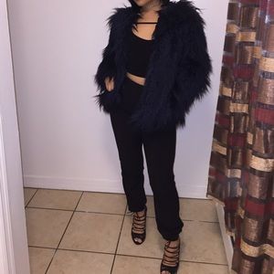 COPY - Dark blue fuzzy jacket